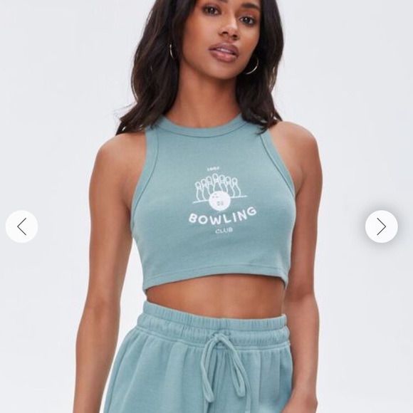 Embroidered crop tank - Picture 1 of 2